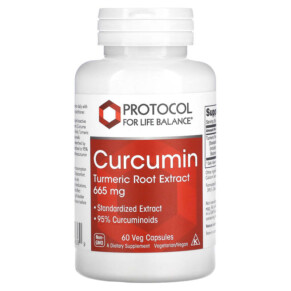 Thuốc bổ Protocol for Life Balance Curcumin Turmeric Root Extract 665 mg 60 Veg Capsules 707359146389