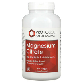 Thuốc bổ Protocol for Life Balance Magnesium Citrate 180 Softgels 707359112988