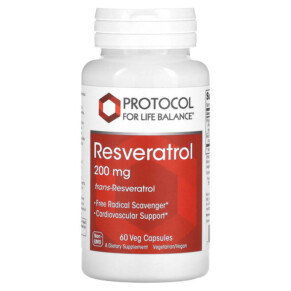 Thuốc bổ Protocol for Life Balance Resveratrol 200 mg 60 Veg Capsules 707359133532