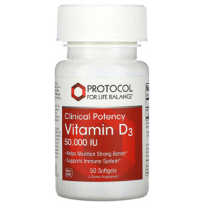 Thuốc bổ Protocol for Life Balance Vitamin D3 Clinical Potency 50.000 IU 50 Softgels 707359103788