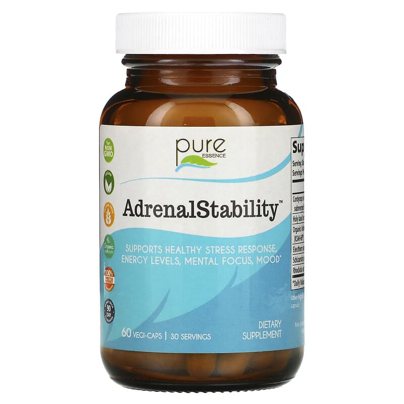 Pure Essence AdrenalStability 60 Vegi-Caps 6 Thực phẩm chức năng Pure Essence AdrenalStability 60 Vegi-Caps 659670130021