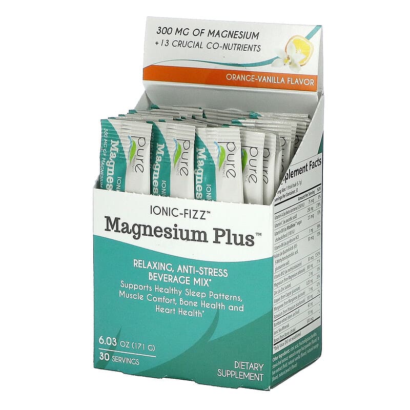 Pure Essence Ionic-Fizz Magnesium Plus Orange-Vanilla 30 Packets 0.2 oz (5.7 g) Each 6 Thực phẩm chức năng Pure Essence Ionic-Fizz Magnesium Plus Orange-Vanilla 30 Packets 0.2 oz (5.7 g) Each 659670034053