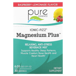 Thuốc bổ Pure Essence Ionic-Fizz Magnesium Plus Raspberry Lemonade 30 Packets 0.2 oz (5.7 g) Each 659670031120