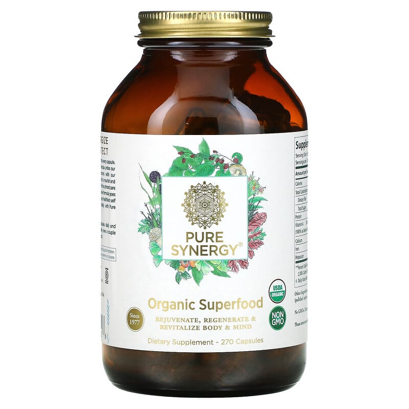 Pure Synergy Organic Superfood 270 Capsules 6 Thực phẩm chức năng Pure Synergy Organic Superfood 270 Capsules 852971004026