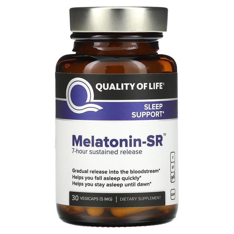 Quality of Life Labs Melatonin-SR 5 mg 30 Vegicaps 6 Thực phẩm chức năng Quality of Life Labs Melatonin-SR 5 mg 30 Vegicaps 812259003530