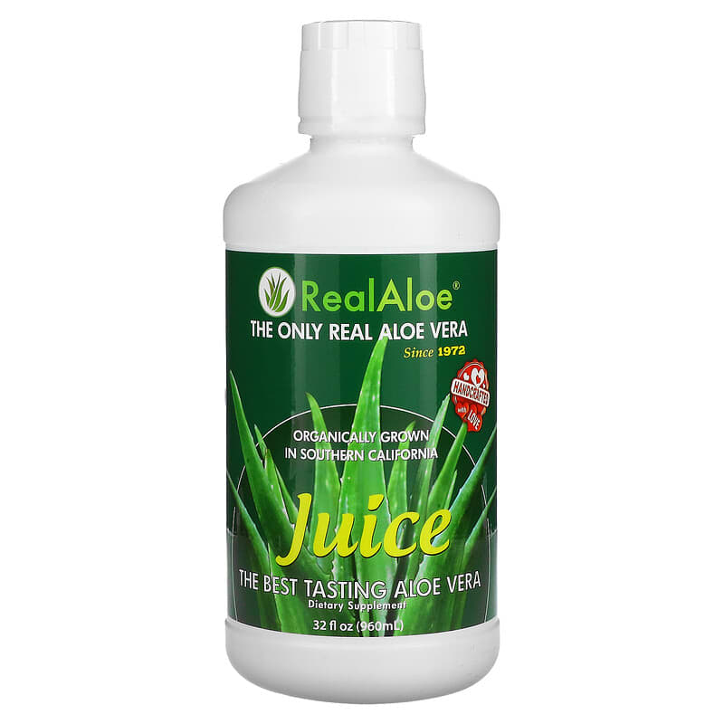 Real Aloe Inc. Aloe Vera Juice 32 fl oz (960 ml) 6 Thực phẩm chức năng Real Aloe Inc. Aloe Vera Juice 32 fl oz (960 ml) 038435210329