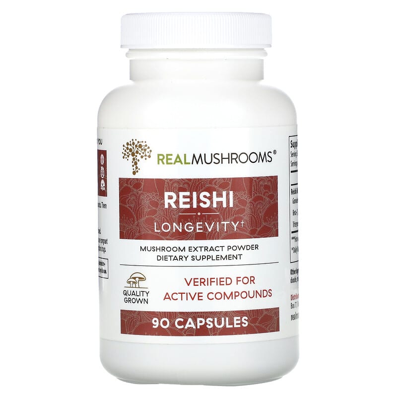 Real Mushrooms Reishi Longevity 90 Capsules 6 Thực phẩm chức năng Real Mushrooms Reishi Longevity 90 Capsules 628110068095