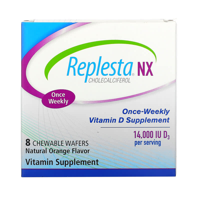 Replesta NX Cholecalciferol Once-Weekly Vitamin D Natural Orange 14.000 IU 8 Chewable Wafers 6 Thực phẩm chức năng Replesta NX Cholecalciferol Once-Weekly Vitamin D Natural Orange 14.000 IU 8 Chewable Wafers 602359460131