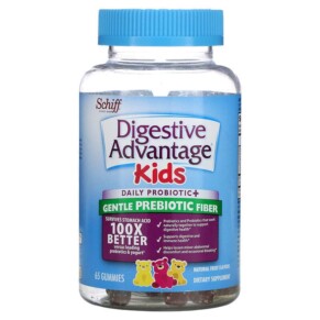 Thuốc bổ Schiff Digestive Advantage Kids Daily Probiotic + Gentle Prebiotic Fiber Natural Fruit 65 Gummies 020525991300