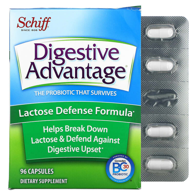Schiff Digestive Advantage Lactose Defense Formula 96 Capsules 6 Thực phẩm chức năng Schiff Digestive Advantage Lactose Defense Formula 96 Capsules 020525982254