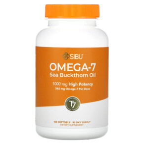 Thuốc bổ Sibu Beauty Omega-7 Sea Buckthorn Oil 500 mg 180 Softgels 858180002617