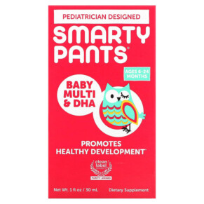 Thuốc bổ SmartyPants Baby Multi & DHA Ages 6-24 Months 1 fl oz (30 ml) 817053022299