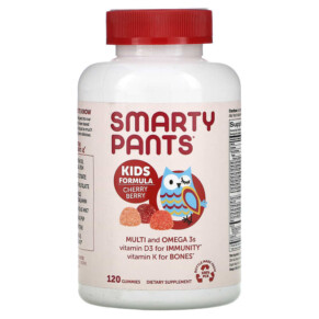 Thuốc bổ SmartyPants Kids Formula Multi and Omega 3s Cherry Berry 120 Gummies 817053020561
