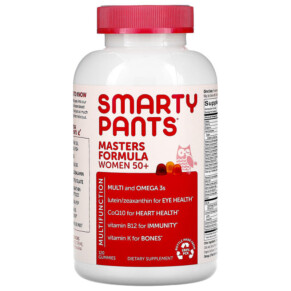Thuốc bổ SmartyPants Masters Formula Women 50+ Blueberry Orange Creme and Strawberry Banana 120 Gummies 817053020615