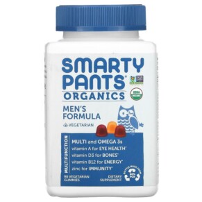 Thuốc bổ SmartyPants Organics Men's Formula Raspberry Orange and Cherry 90 Vegetarian Gummies 817053020974