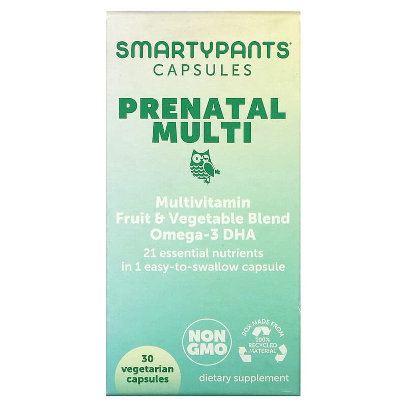 SmartyPants Prenatal Multi 30 Vegetarian Capsules 6 Thực phẩm chức năng SmartyPants Prenatal Multi 30 Vegetarian Capsules 817053023227