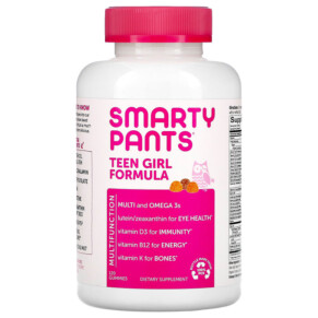 Thuốc bổ SmartyPants Teen Girl Formula Lemon Lime Mixed Berry and Orange 120 Gummies 817053020653