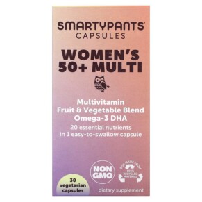 Thuốc bổ SmartyPants Women's 50+ Multi 30 Vegetarian Capsules 817053023203