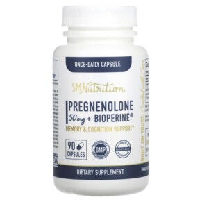 Thuốc bổ SMNutrition Pregnenolone + Bioperine 50 mg 90 Capsules 850005458111