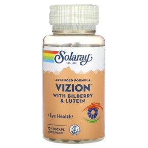 Thuốc bổ Solaray Advanced Formula Vizion with Blueberry & Lutein 90 VegCaps 076280031508
