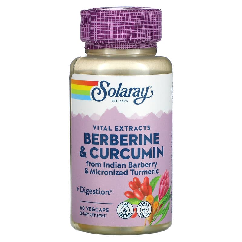 Solaray Berberine & Curcumin 60 VegCaps 6 Thực phẩm chức năng Solaray Berberine & Curcumin 60 VegCaps 076280316247