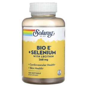 Thuốc bổ Solaray Bio E + Selenium with Lecithin 134 mg 120 Softgels 076280041699