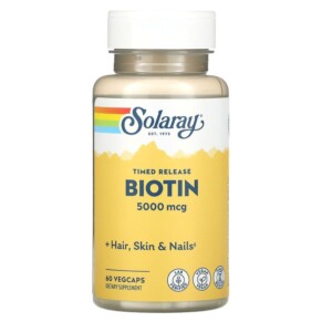 Thuốc bổ Solaray Biotin 5.000 mcg 60 VegCaps 076280435467
