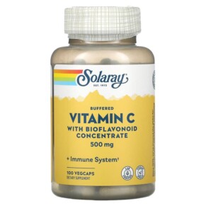 Thuốc bổ Solaray Buffered Vitamin C with Bioflavonoid Concentrate 500 mg 100 VegCaps 076280044201