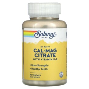 Thuốc bổ Solaray Cal-Mag Citrate with Vitamin D-2 2:1 Ratio 90 VegCaps 076280045260