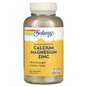 Thuốc bổ Solaray Calcium Magnesium Zinc 250 VegCaps 076280045611