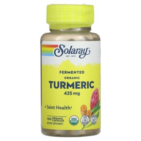 Thuốc bổ Solaray Fermented Organic Turmeric 425 mg 100 Organic Capsules 076280717051