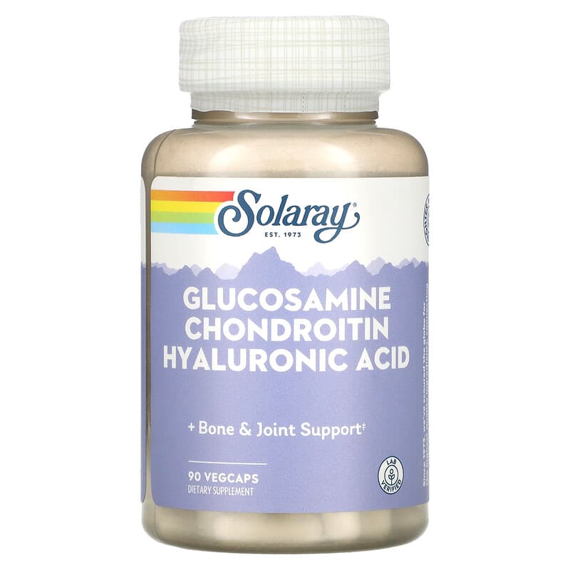 Solaray Glucosamine Chondroitin Hyaluronic Acid 90 VegCaps 6 Thực phẩm chức năng Solaray Glucosamine Chondroitin Hyaluronic Acid 90 VegCaps 076280081589