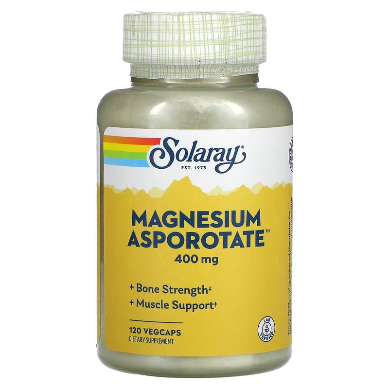 Solaray Magnesium Asporotate 200 mg 120 VegCaps 6 Thực phẩm chức năng Solaray Magnesium Asporotate 200 mg 120 VegCaps 076280046212