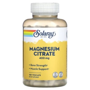 Thuốc bổ Solaray Magnesium Citrate 133 mg 180 VegCaps 076280374025