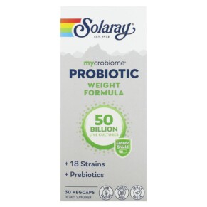 Thuốc bổ Solaray Mycrobiome Probiotic Weight Formula 50 Billion 30 VegCaps 076280693034