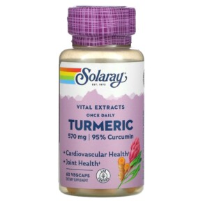 Thuốc bổ Solaray Once Daily Turmeric 570 mg 60 VegCaps 076280186628