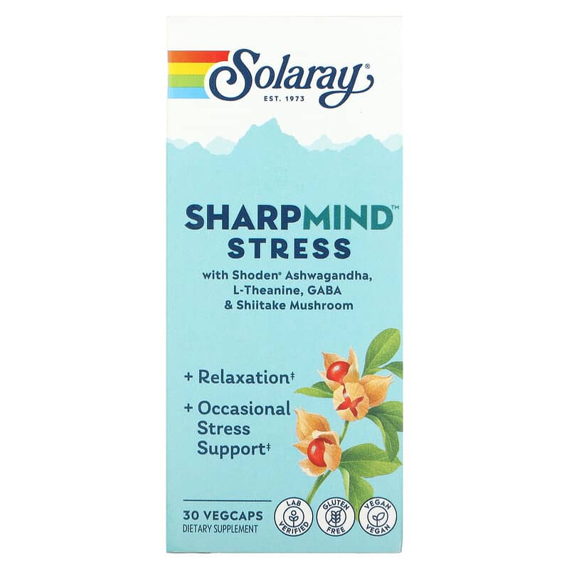 Solaray SharpMind Stress 30 Vegcaps 6 Thực phẩm chức năng Solaray SharpMind Stress 30 Vegcaps 076280571141