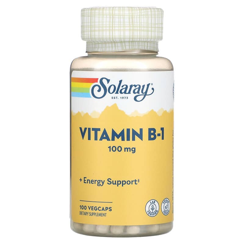 Solaray Vitamin B-1 100 mg 100 VegCaps 6 Thực phẩm chức năng Solaray Vitamin B-1 100 mg 100 VegCaps 076280043259
