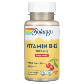Thuốc bổ Solaray Vitamin B-12 Natural Cherry 2.000 mcg 90 Lozenges 076280043501