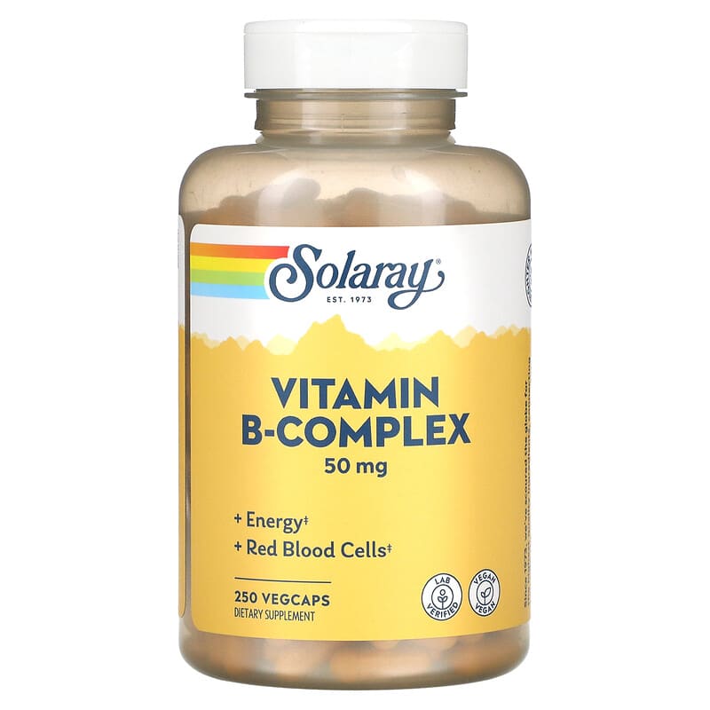 Solaray Vitamin B-Complex 50 mg 250 VegCaps 6 Thực phẩm chức năng Solaray Vitamin B-Complex 50 mg 250 VegCaps 076280042726