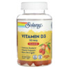 Thuốc bổ Solaray Vitamin D3 Gummies Natural Peach Mango & Strawberry 25 mcg 60 Gummies 076280672299