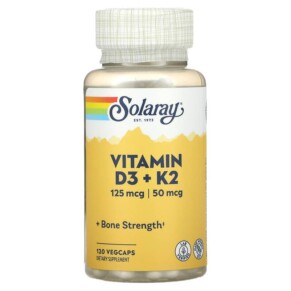 Thuốc bổ Solaray Vitamin D3 + K2 120 VegCaps 076280574456