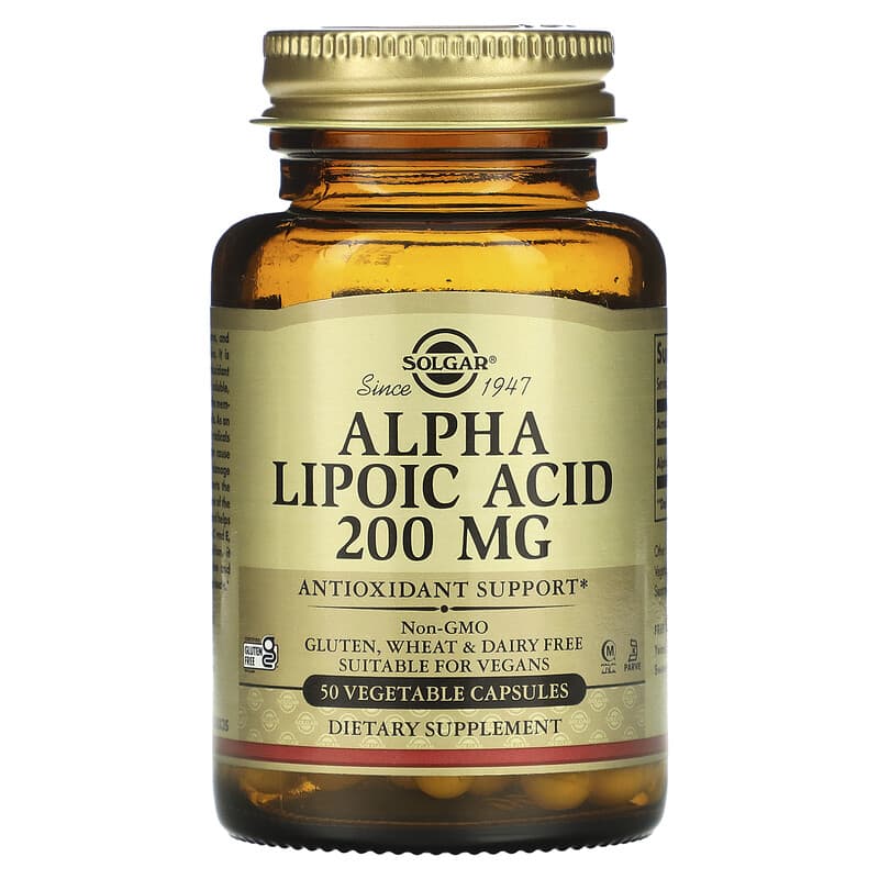 Solgar Alpha Lipoic Acid 200 mg 50 Vegetable Capsules 6 Thực phẩm chức năng Solgar Alpha Lipoic Acid 200 mg 50 Vegetable Capsules 033984000582