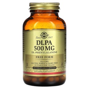 Thuốc bổ Solgar DLPA DL-Phenylalanine Free Form 500 mg 100 Vegetable Capsules 033984010116