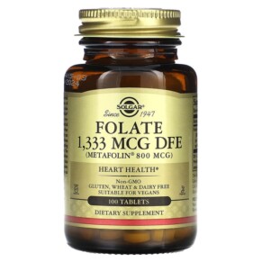 Thuốc bổ Solgar Folate 1.333 mcg DFE 100 Tablets 033984019454