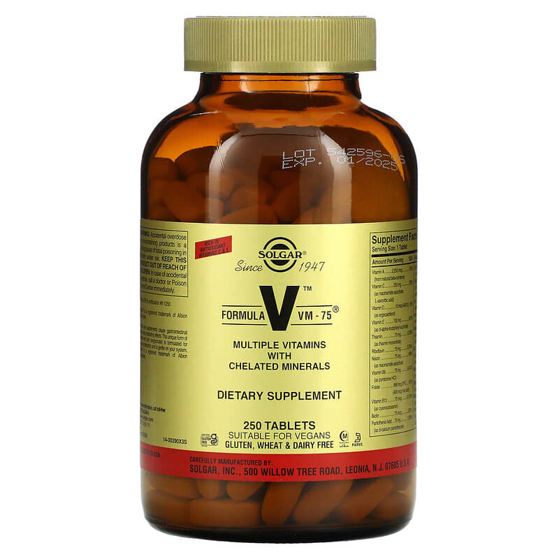 Solgar Formula VM-75 250 Tablets 6 Thực phẩm chức năng Solgar Formula VM-75 250 Tablets 033984303904