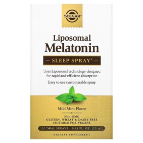 Thuốc bổ Solgar Liposoman Melatonin Sleep Spray Mild Mint 100 Oral Sprays 0.68 fl oz (20 ml) 033984304161
