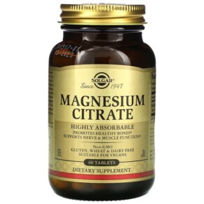 Thuốc bổ Solgar Magnesium Citrate 60 Tablets 033984592049