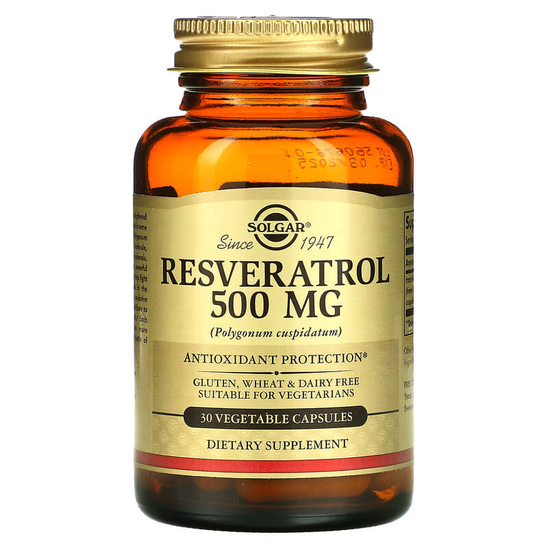 Solgar Resveratrol 500 mg 30 Vegetable Capsules 6 Thực phẩm chức năng Solgar Resveratrol 500 mg 30 Vegetable Capsules 033984310452