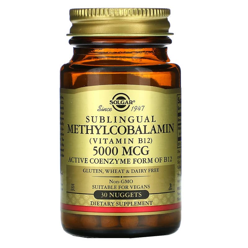 Solgar Sublingual Methylcobalamin (Vitamin B12) 5.000 mcg 30 Nuggets 6 Thực phẩm chức năng Solgar Sublingual Methylcobalamin (Vitamin B12) 5.000 mcg 30 Nuggets 033984019584